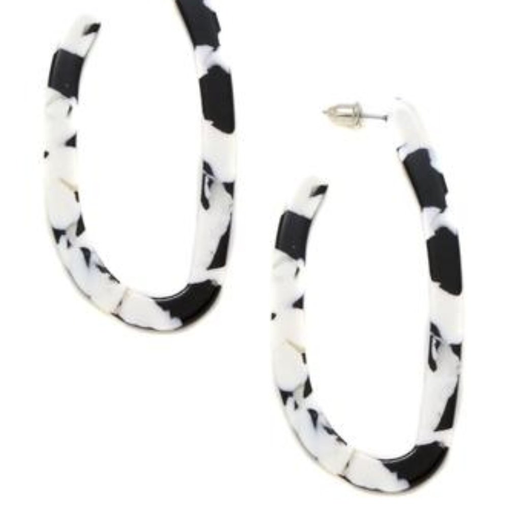 Lucite Abstract Hoops
